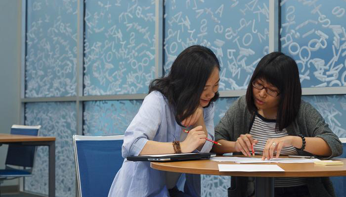 students studying